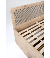 BORNEO LOZ-160 łóżko 160 dąb artisan/czarny (4p1szt)