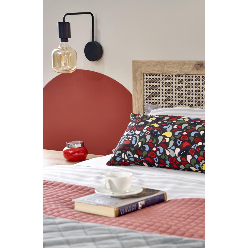 BORNEO LOZ-160 łóżko 160 dąb artisan/czarny (4p1szt)