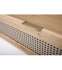 BORNEO LOZ-160 łóżko 160 dąb artisan/czarny (4p1szt)