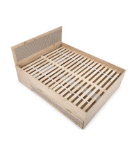 BORNEO LOZ-160 łóżko 160 dąb artisan/czarny (4p1szt)