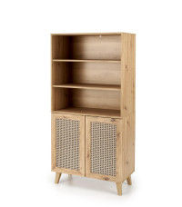 BORNEO REG-1 regał dąb artisan/czarny (2p1szt)