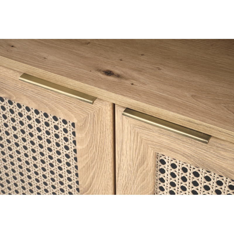 BORNEO REG-1 regał dąb artisan/czarny (2p1szt)