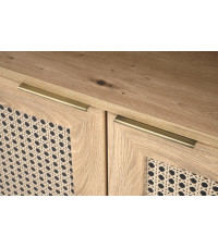 BORNEO REG-1 regał dąb artisan/czarny (2p1szt)