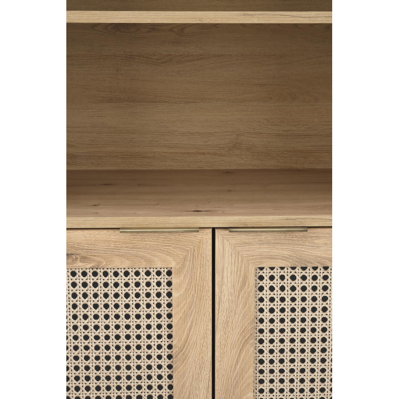 BORNEO REG-1 regał dąb artisan/czarny (2p1szt)