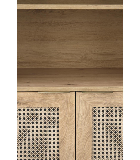 BORNEO REG-1 regał dąb artisan/czarny (2p1szt)