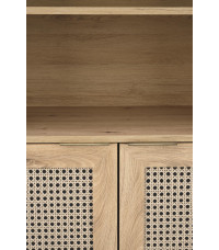 BORNEO REG-1 regał dąb artisan/czarny (2p1szt)