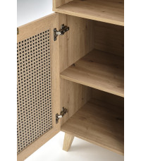 BORNEO REG-1 regał dąb artisan/czarny (2p1szt)