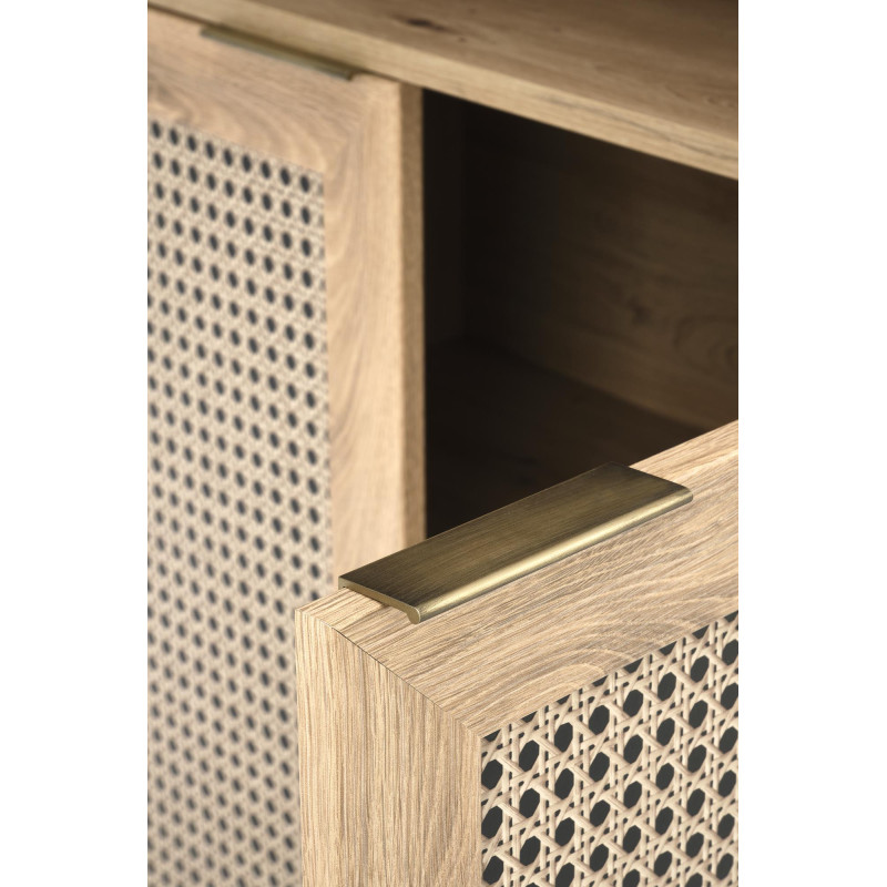 BORNEO REG-1 regał dąb artisan/czarny (2p1szt)