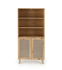 BORNEO REG-1 regał dąb artisan/czarny (2p1szt)