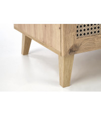 BORNEO S-1 szafa dąb artisan/czarny (2p1szt)