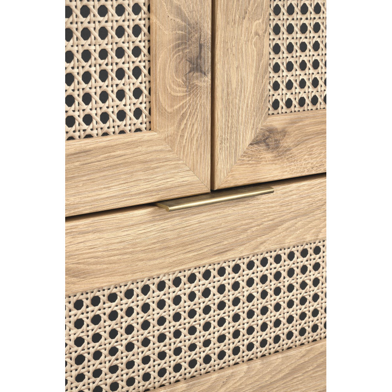 BORNEO S-1 szafa dąb artisan/czarny (2p1szt)