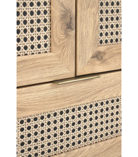 BORNEO S-1 szafa dąb artisan/czarny (2p1szt)