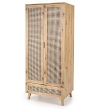 BORNEO S-1 szafa dąb artisan/czarny (2p1szt)