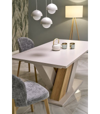 BRANDON stół rozkładany 160-200/90 cm kaszmir/dąb cremona (2p1szt)