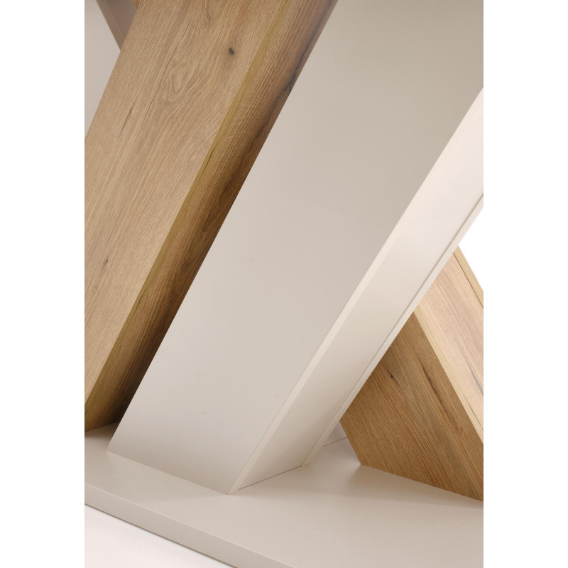 BRANDON stół rozkładany 160-200/90 cm kaszmir/dąb cremona (2p1szt)