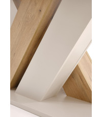 BRANDON stół rozkładany 160-200/90 cm kaszmir/dąb cremona (2p1szt)