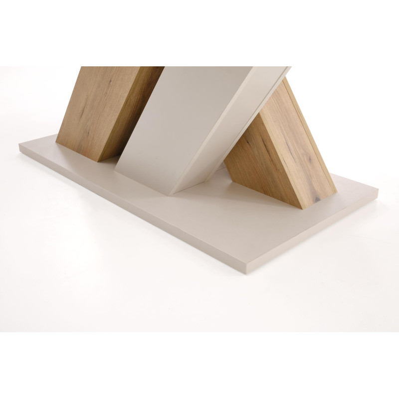 BRANDON stół rozkładany 160-200/90 cm kaszmir/dąb cremona (2p1szt)