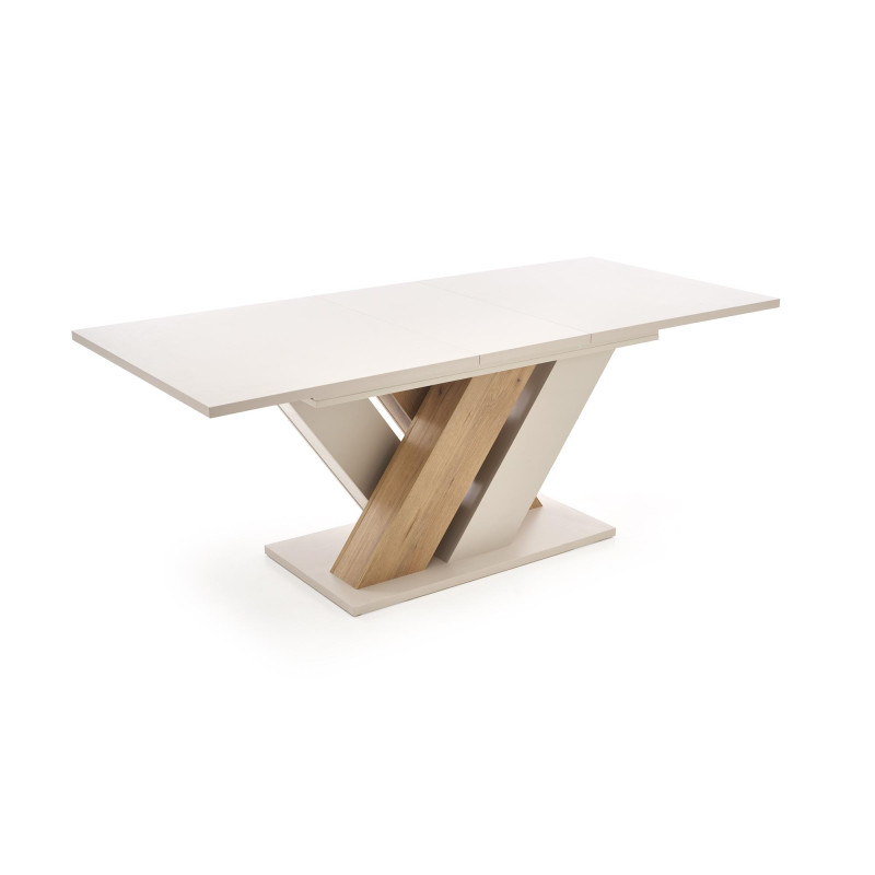 BRANDON stół rozkładany 160-200/90 cm kaszmir/dąb cremona (2p1szt)