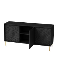 BULLET KM-1 komoda czarny, nogi: złoty (2P1SZT)