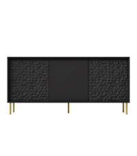 BULLET KM-1 komoda czarny, nogi: złoty (2P1SZT)