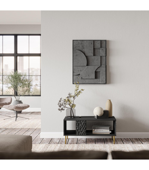 BULLET LAW-1 ława czarny, nogi: złoty (1P1SZT)