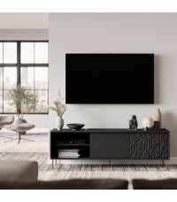 BULLET RTV-1 stolik RTV 180 cm czarny, nogi: złoty (1P1SZT)