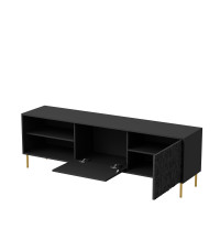 BULLET RTV-1 stolik RTV 180 cm czarny, nogi: złoty (1P1SZT)