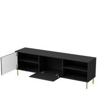 BULLET RTV-1 stolik RTV 180 cm czarny, nogi: złoty (1P1SZT)