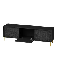 BULLET RTV-1 stolik RTV 180 cm czarny, nogi: złoty (1P1SZT)