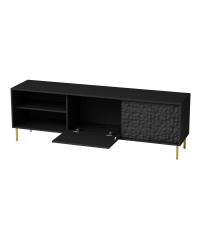 BULLET RTV-1 stolik RTV 180 cm czarny, nogi: złoty (1P1SZT)