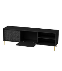 BULLET RTV-1 stolik RTV 180 cm czarny, nogi: złoty (1P1SZT)