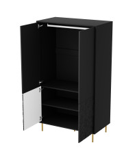 BULLET S-1 szafa czarny, nogi: złoty (2P1SZT)