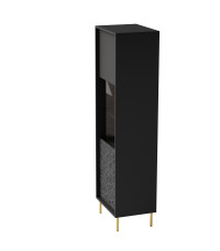 BULLET W-1 witryna czarny, nogi: złoty (2P1SZT)