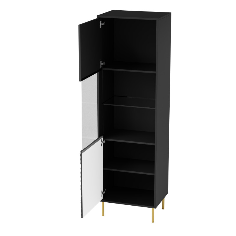 BULLET W-1 witryna czarny, nogi: złoty (2P1SZT)