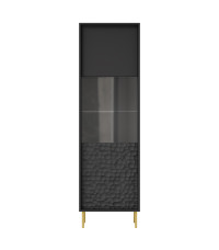 BULLET W-1 witryna czarny, nogi: złoty (2P1SZT)