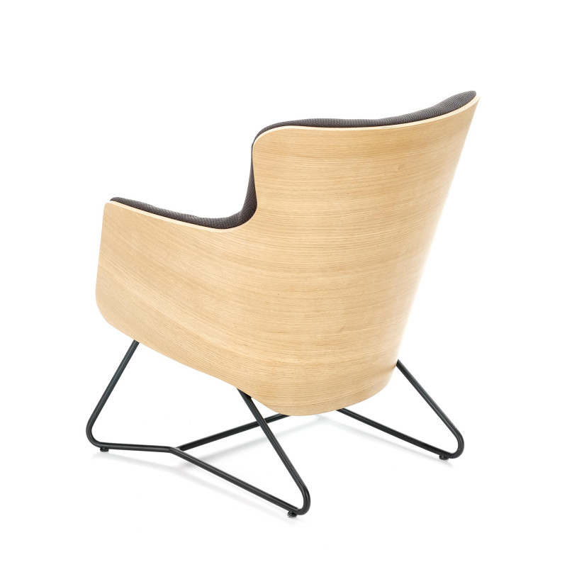 CHILLOUT fotel wypoczynkowy ciemny popiel / dąb naturalny / czarny (1p1szt)