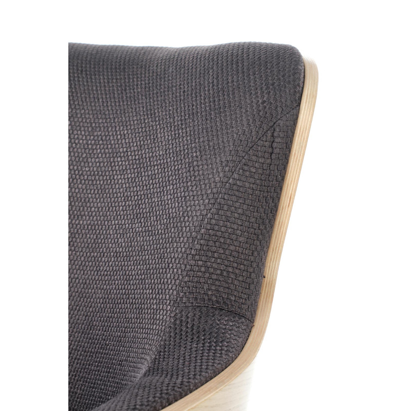 CHILLOUT fotel wypoczynkowy ciemny popiel / dąb naturalny / czarny (1p1szt)