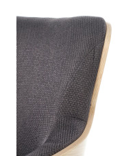 CHILLOUT fotel wypoczynkowy ciemny popiel / dąb naturalny / czarny (1p1szt)