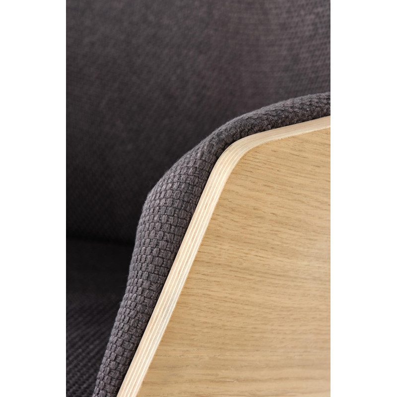 CHILLOUT fotel wypoczynkowy ciemny popiel / dąb naturalny / czarny (1p1szt)