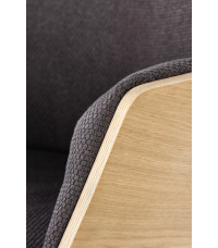 CHILLOUT fotel wypoczynkowy ciemny popiel / dąb naturalny / czarny (1p1szt)