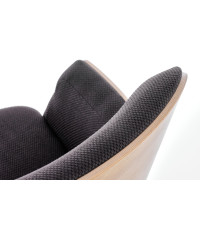 CHILLOUT fotel wypoczynkowy ciemny popiel / dąb naturalny / czarny (1p1szt)