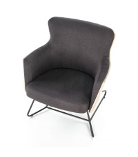 CHILLOUT fotel wypoczynkowy ciemny popiel / dąb naturalny / czarny (1p1szt)