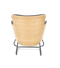 CHILLOUT fotel wypoczynkowy ciemny popiel / dąb naturalny / czarny (1p1szt)