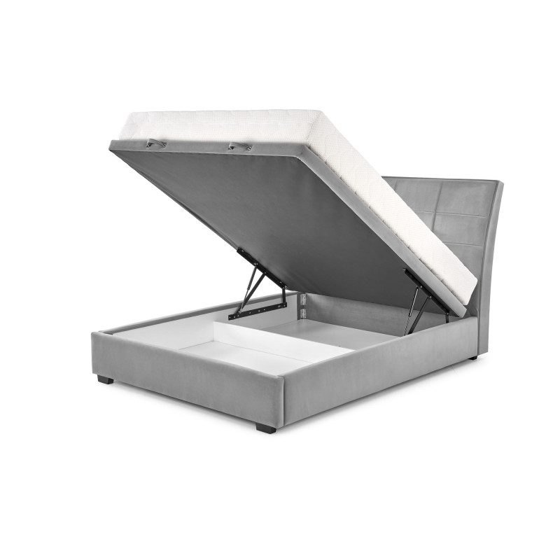 CONTINENTAL 2 łóżko 160 - popiel (prostokąty) tap. Monolith 85 (3p1szt)