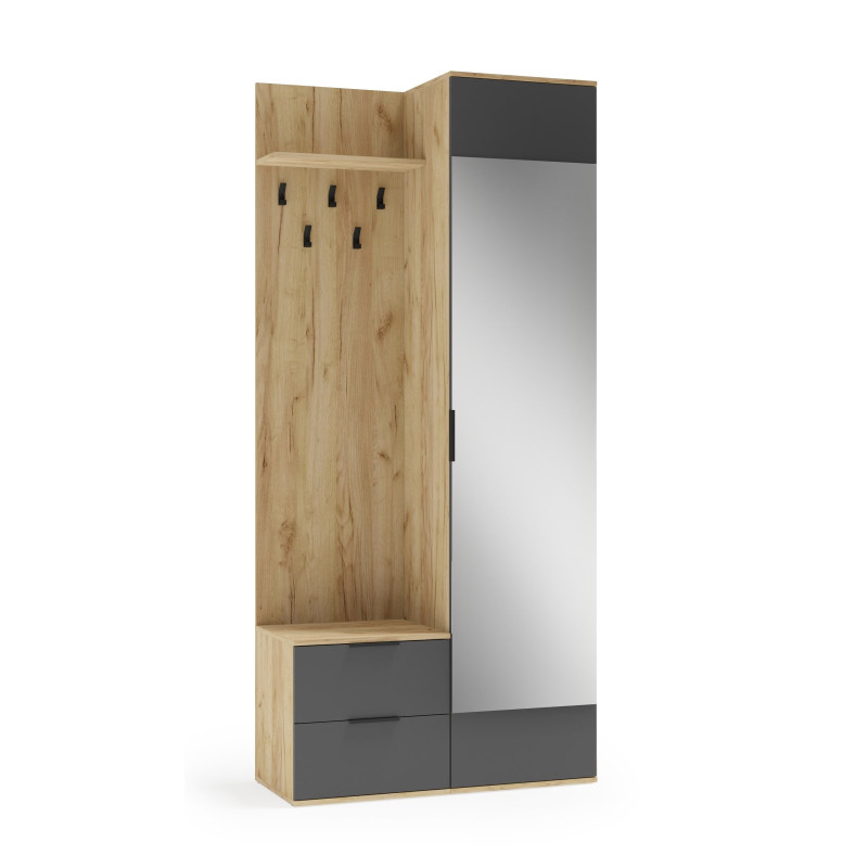 CORAL przedpokój dąb złoty / antracyt (3p1szt)