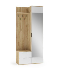 CORAL przedpokój dąb złoty / biały (3p1szt)