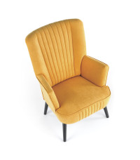 DELGADO fotel wypoczynkowy musztardowy