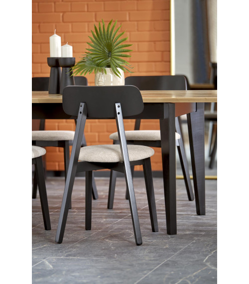 EDMONDO stół rozkładany dąb naturalny / czarny (2p1szt)