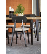 EDMONDO stół rozkładany dąb naturalny / czarny (2p1szt)