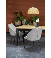 EDMONDO stół rozkładany dąb naturalny / czarny (2p1szt)